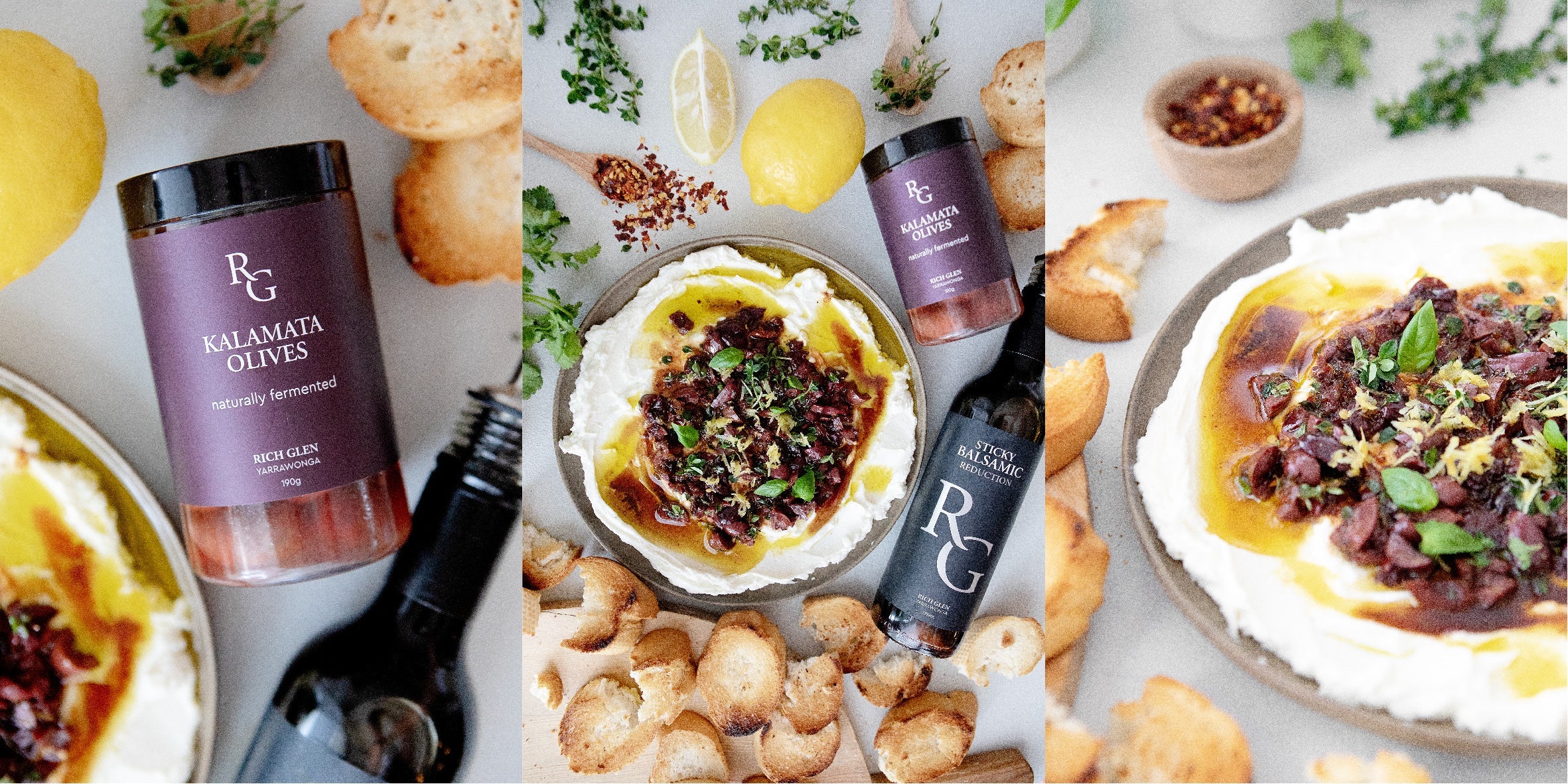 Olive & Herb Goats Cheese Dip Rich Glen Olive Estate