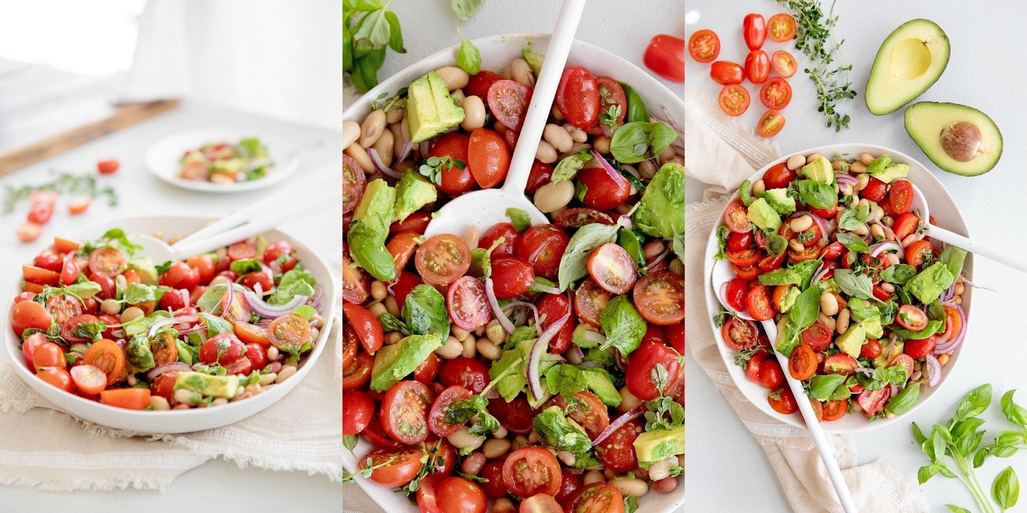 Mixed Bean Basil Salad