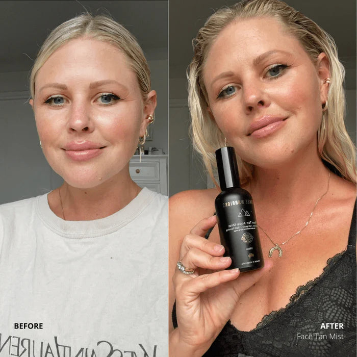 Three Warriors Face Tan Aqua Mist