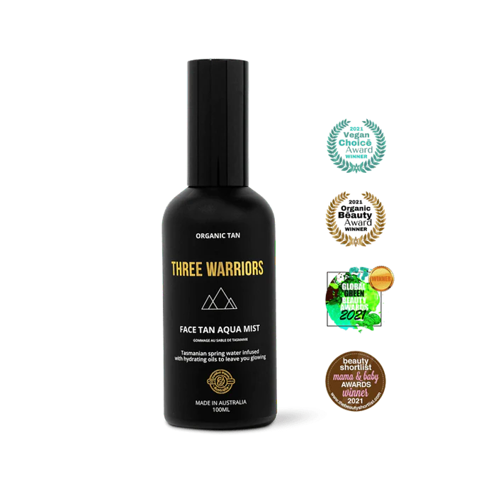 Three Warriors Face Tan Aqua Mist