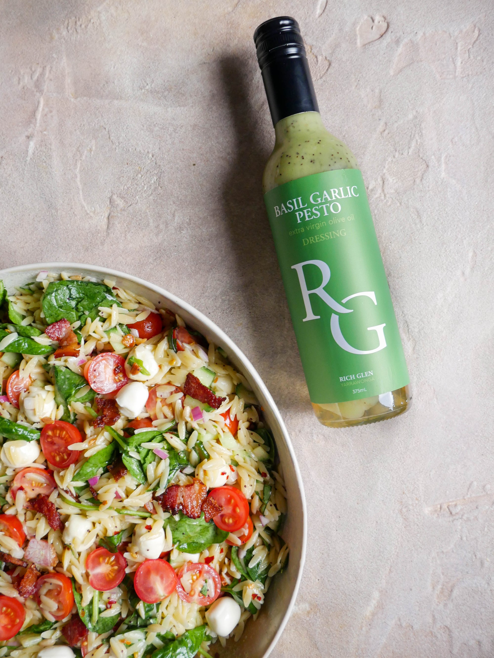Basil Garlic Pesto Dressing