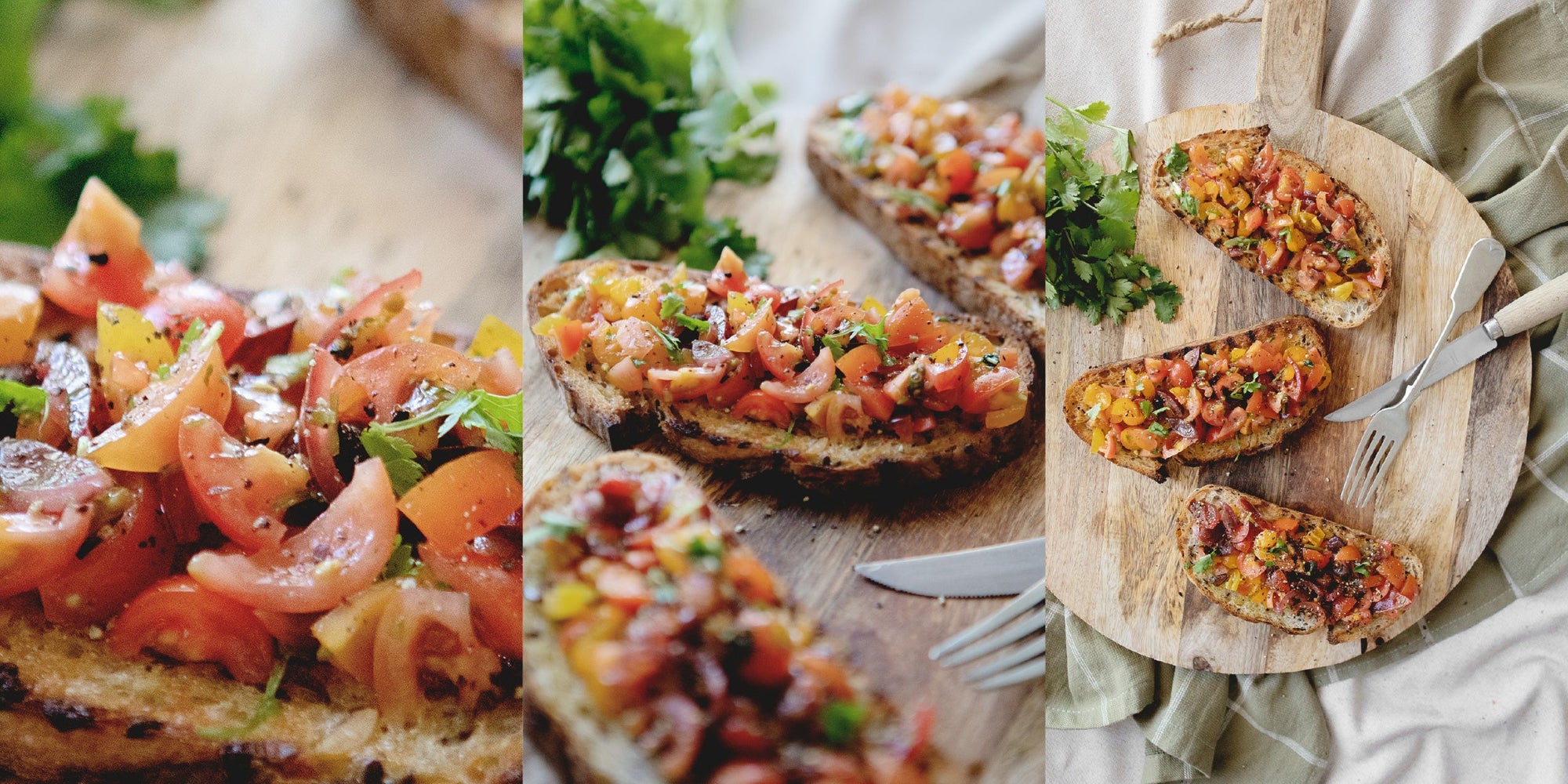 Tomato Bruschetta with Wild Basil