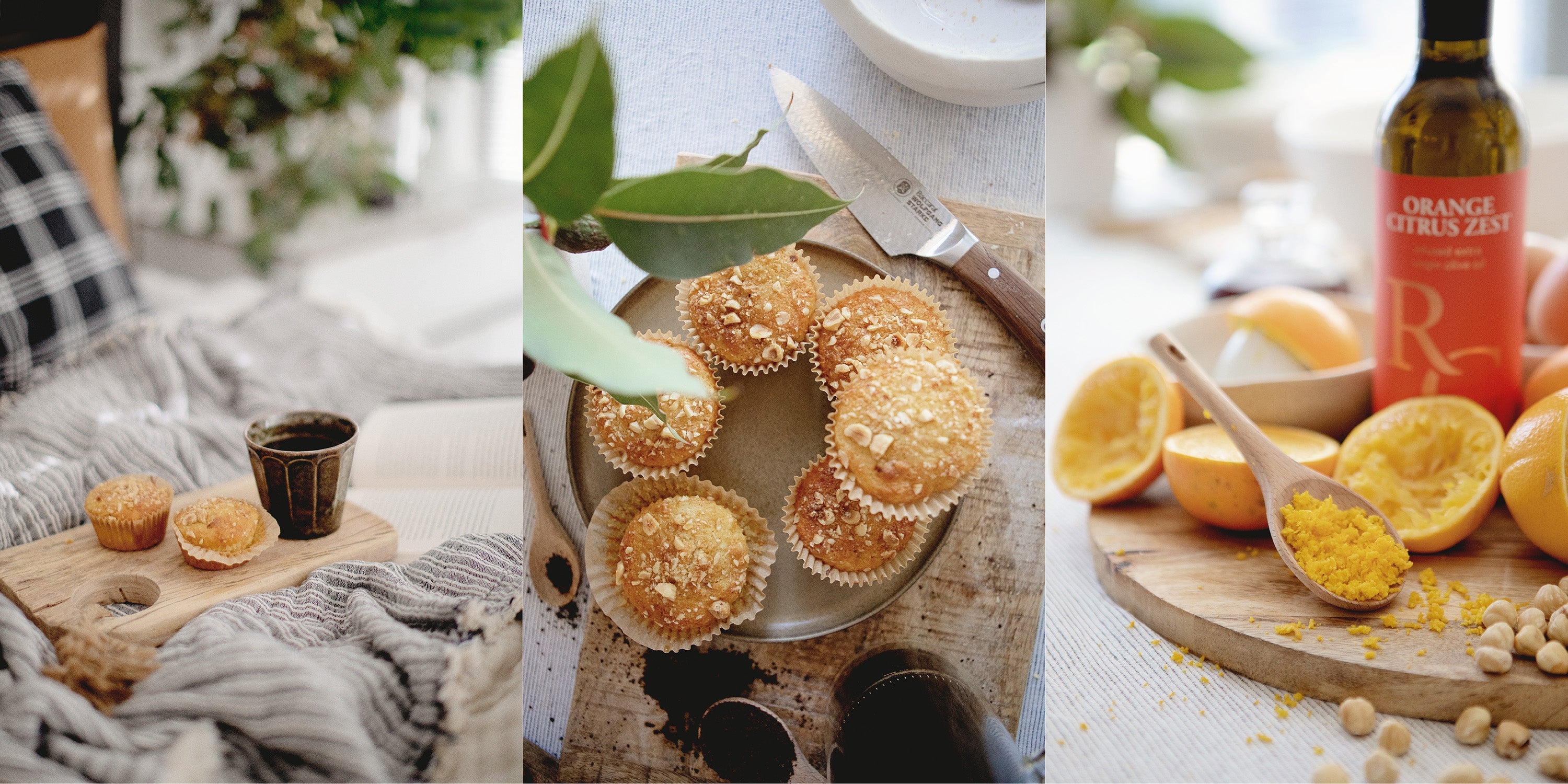 Orange Citrus Zest & Hazelnut Muffins – Rich Glen
