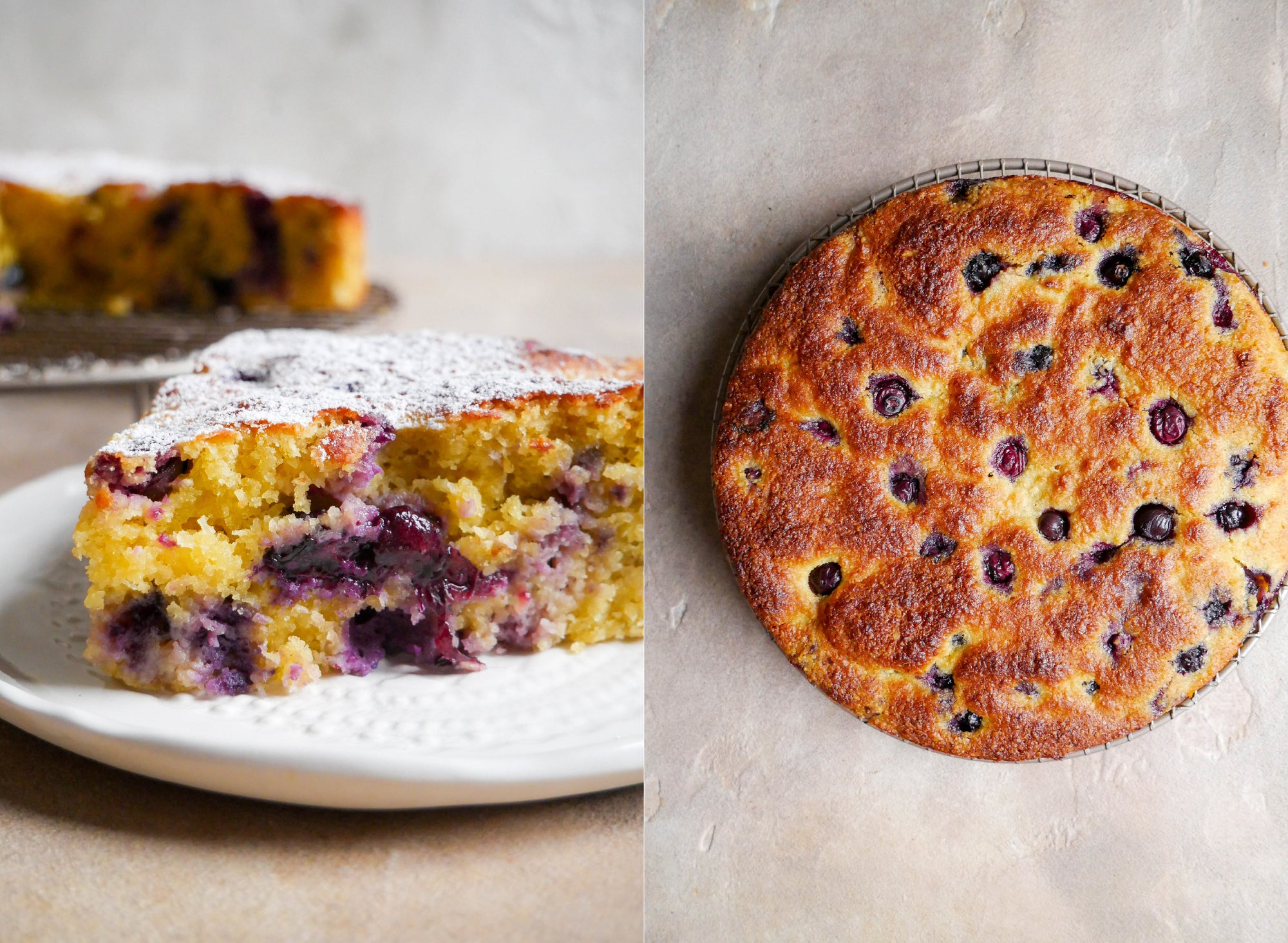 Blueberry, Lemon and Coconut Gluten Free Cake