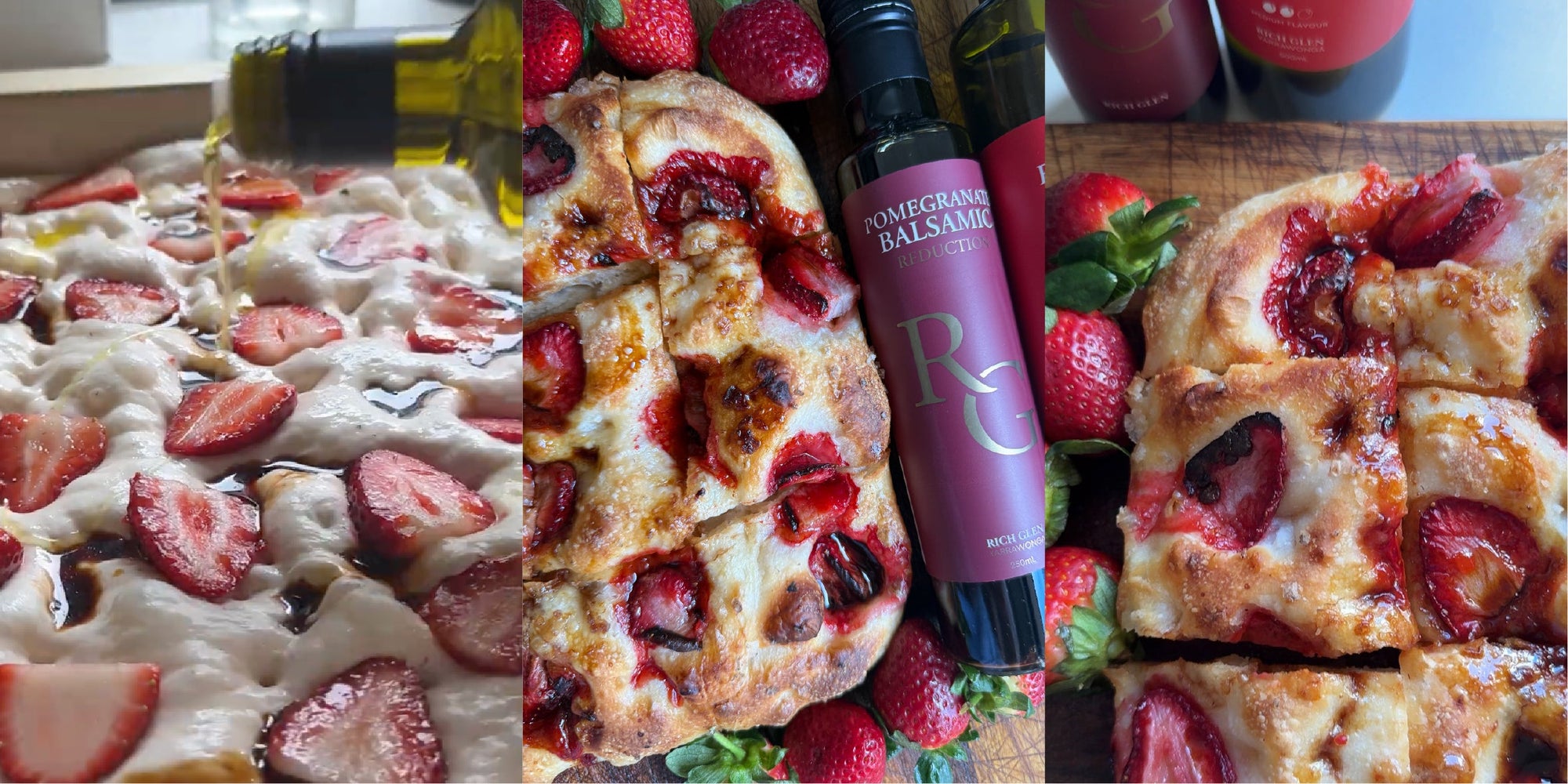 Strawberry & Pomegranate Balsamic Focaccia
