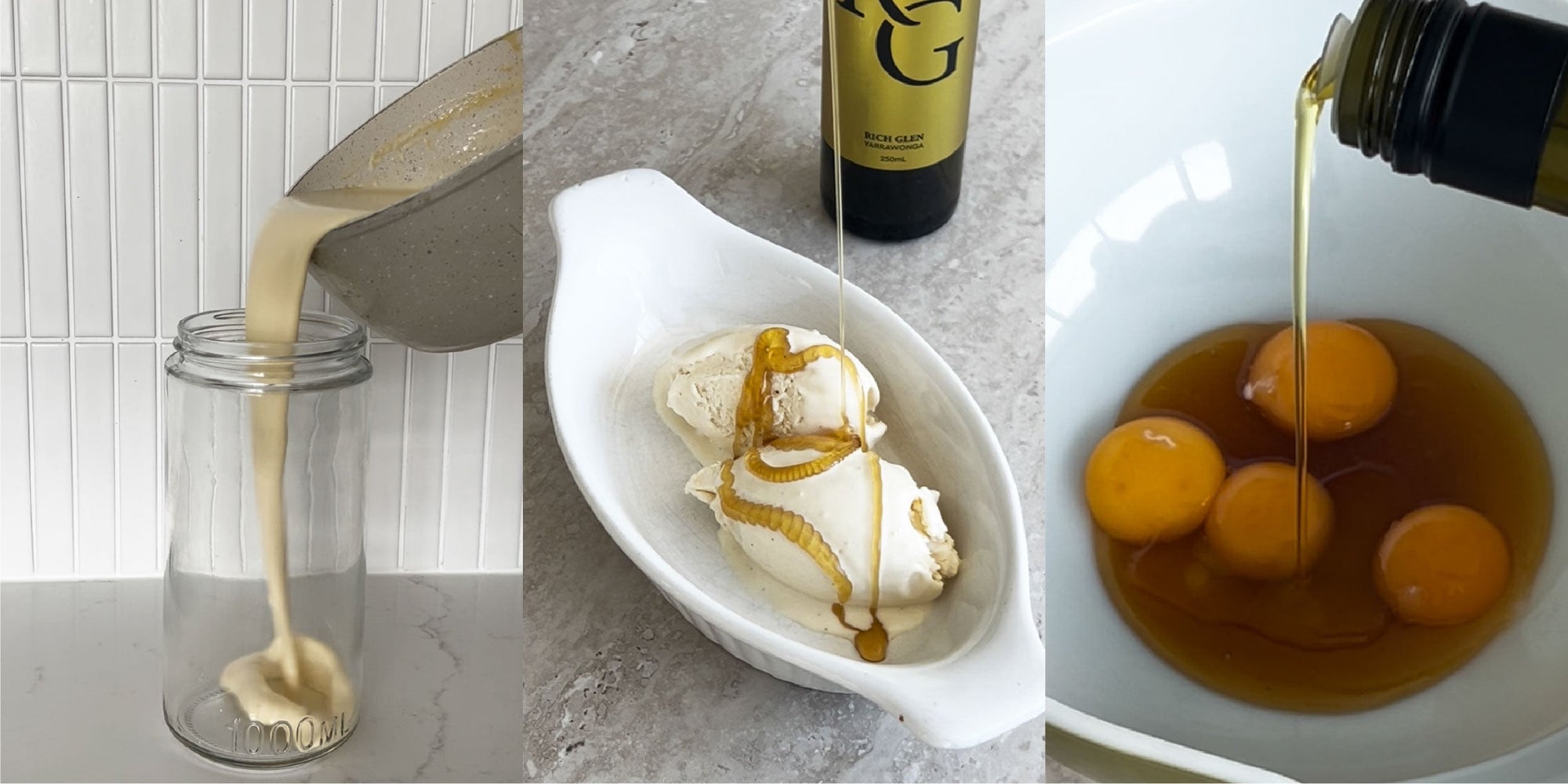 Creamy Lemon Olive Oil Honey Ice Cream