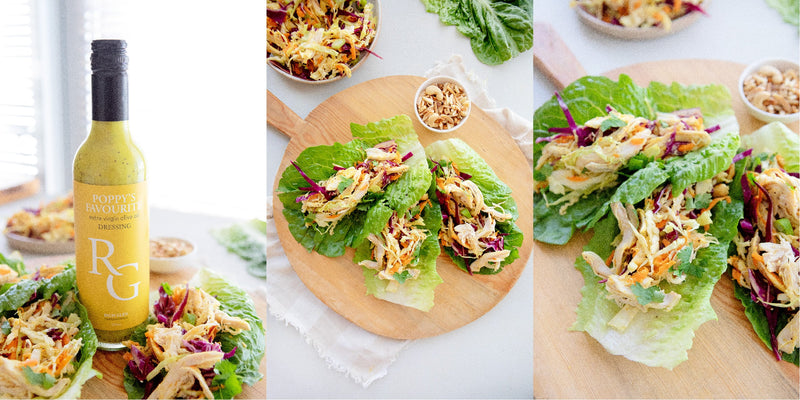 Easy Chicken Slaw Lettuce Cups