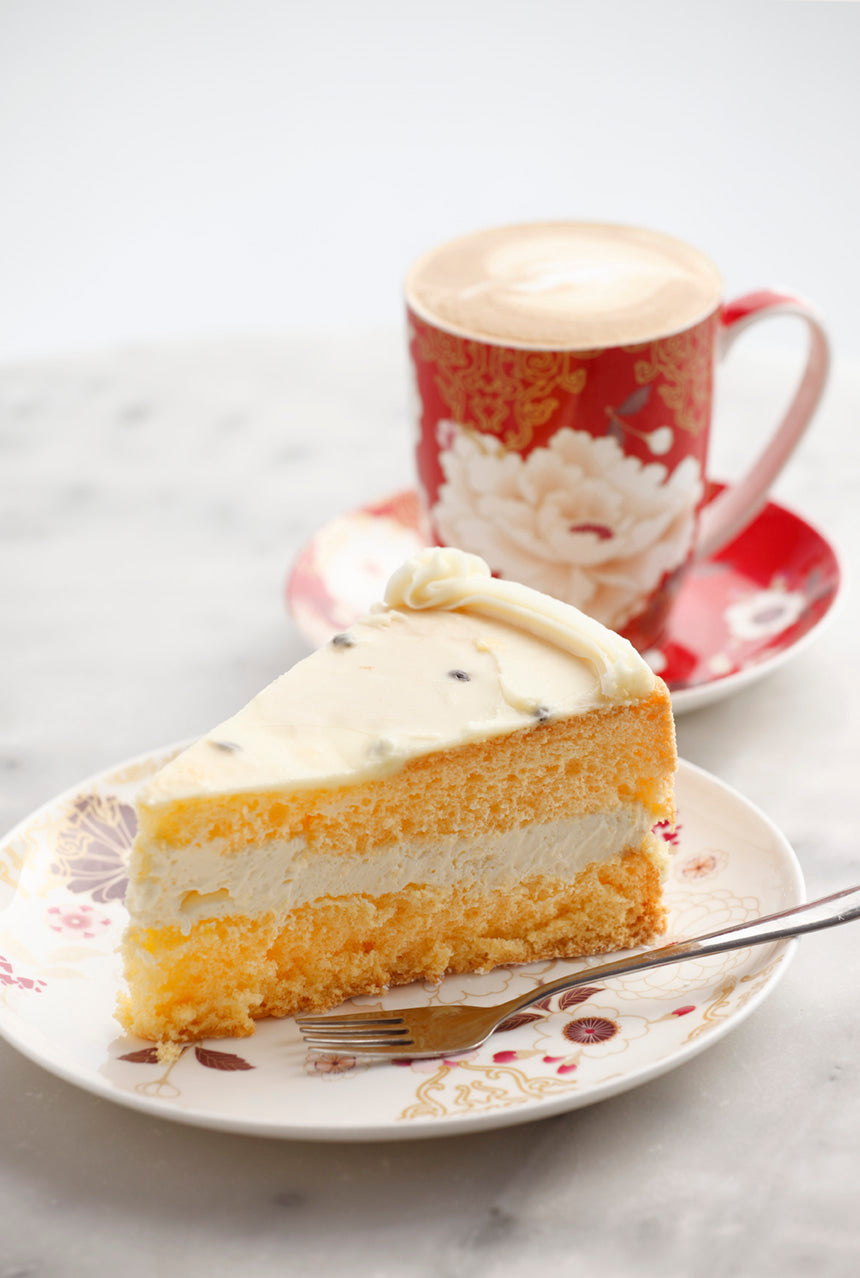 Old Fashioned Passionfruit Sponge Cake