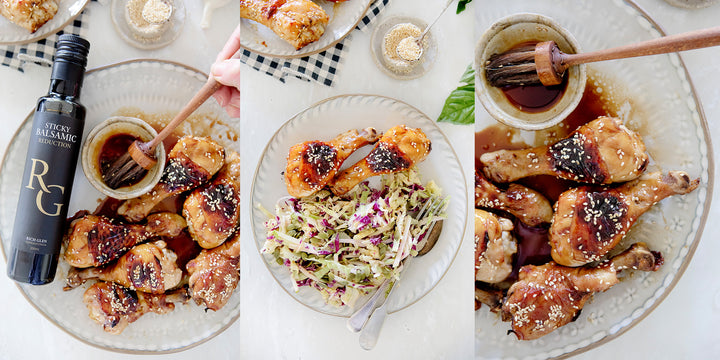 Sticky Drumsticks with Seedy Slaw Salad