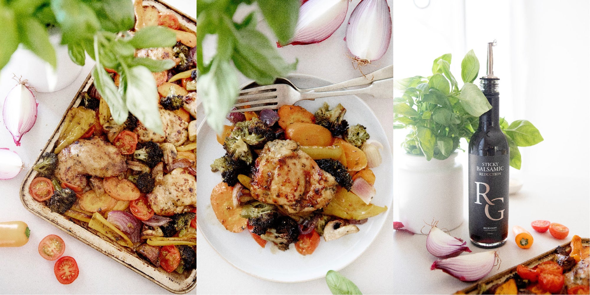 Sticky Balsamic Chicken & Roasted Vegetables
