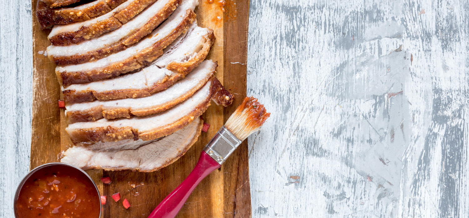 Pork Belly w/ Christmas Cranberry Sauce