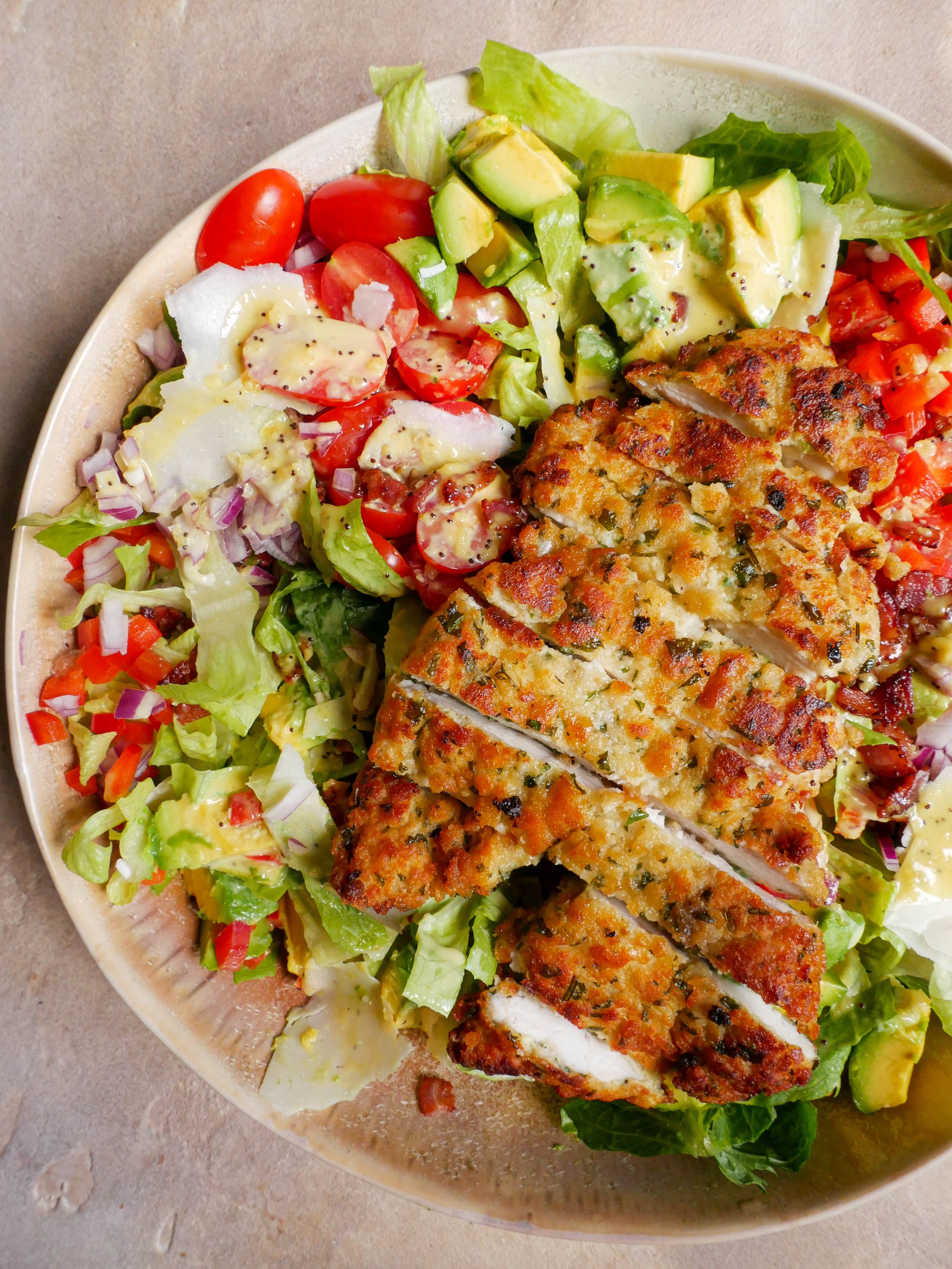 Crispy Crumbed Chicken & Bacon Salad