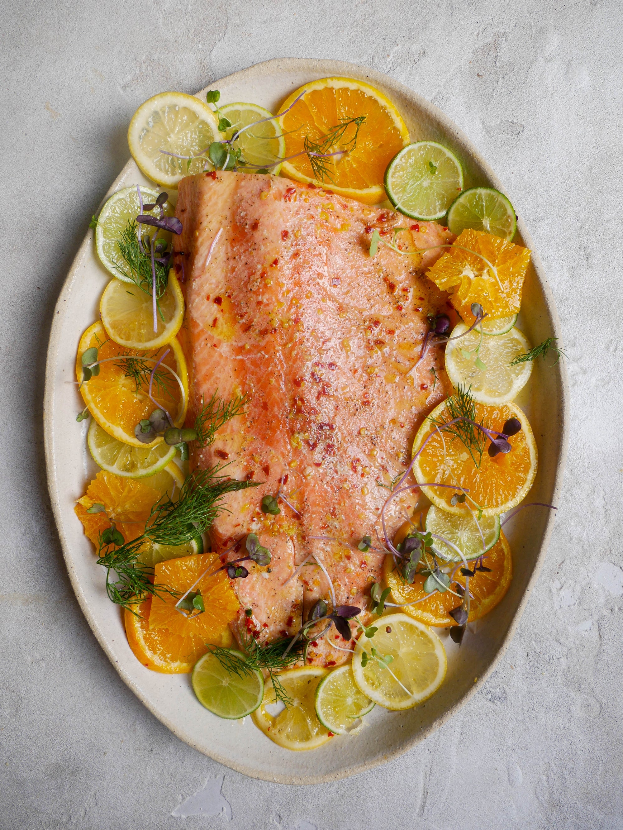 Slow Roasted Olive Oil & Citrus Salmon