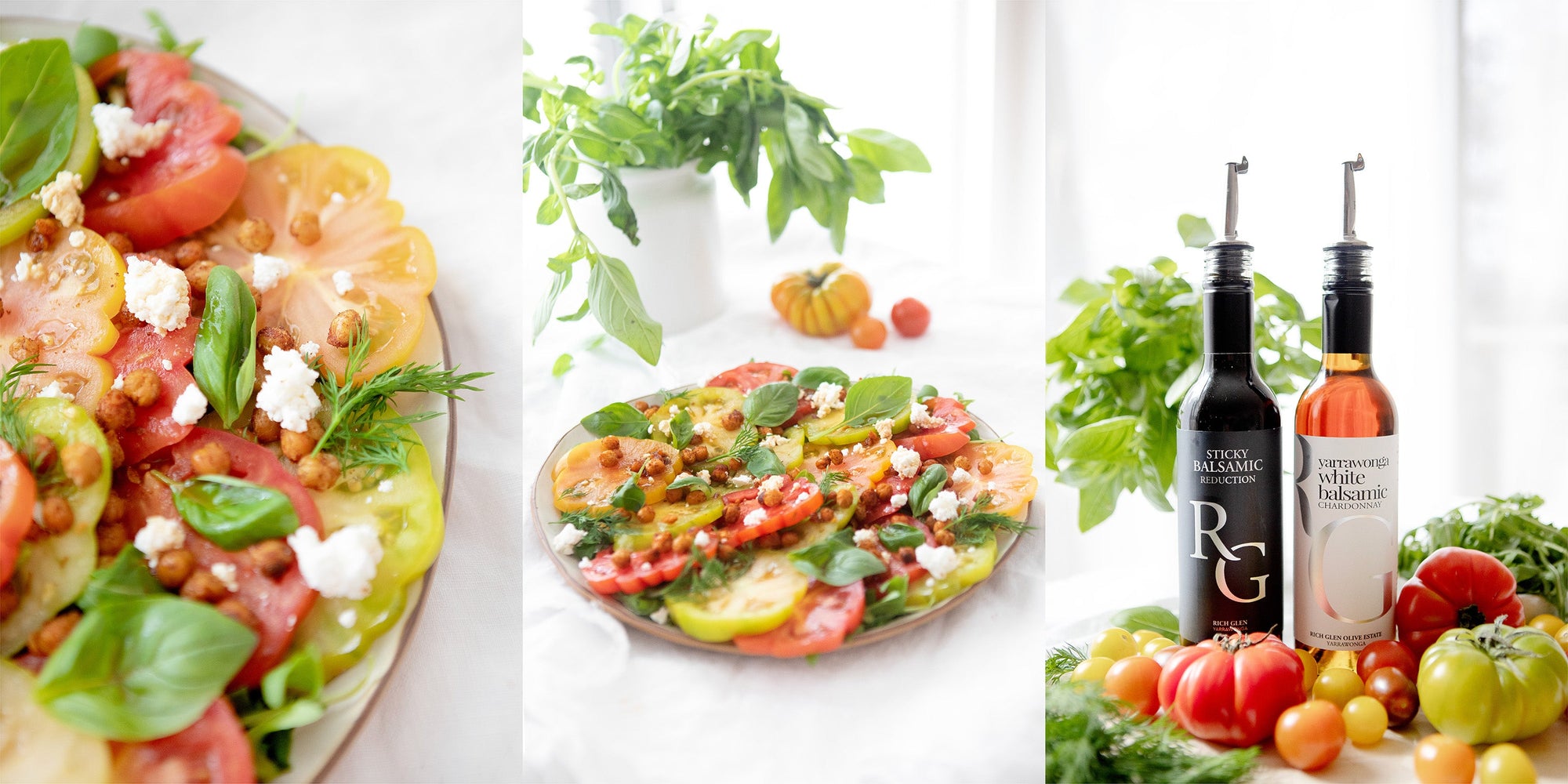Christmas Crispy Chickpea and Heirloom Tomato Salad