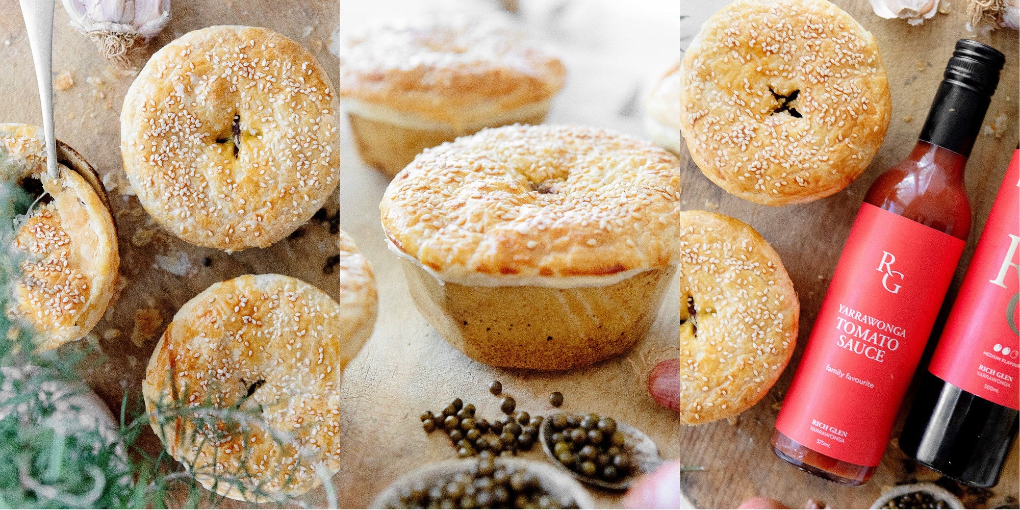 Beef & Peppercorn Pies