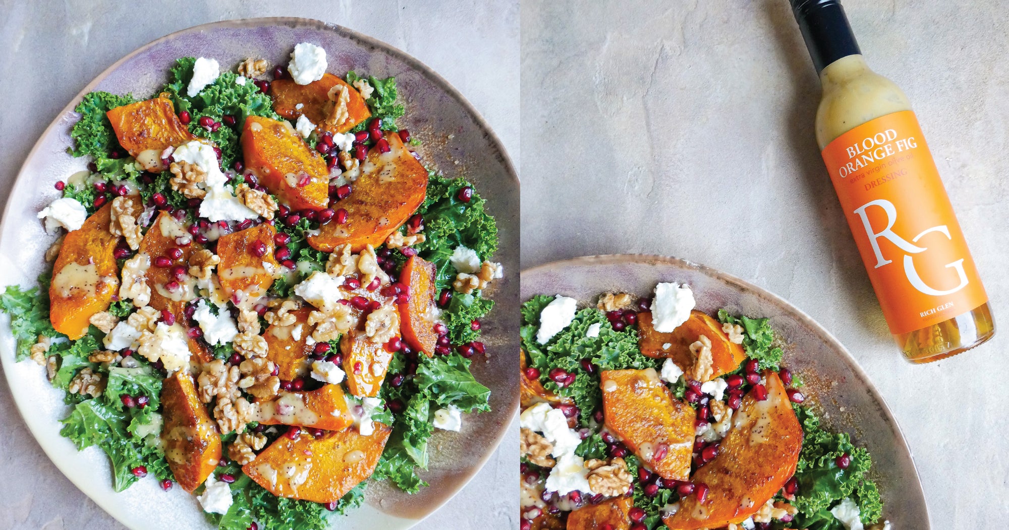 Roasted Pumpkin, Walnut & Kale Salad