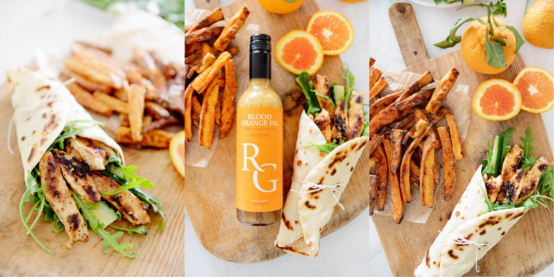 Blood Orange & Fig Chicken Wraps