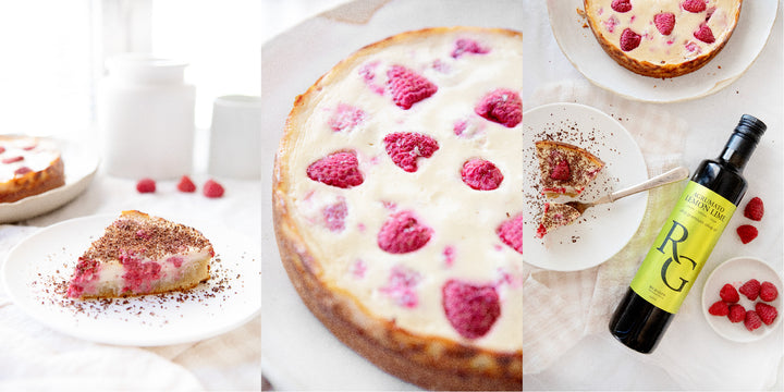 Valentines Baked Raspberry Cheesecake