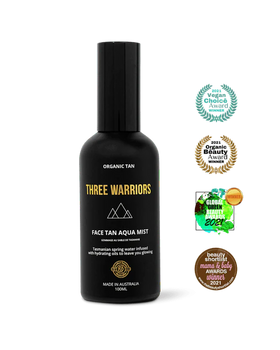 Three Warriors Face Tan Aqua Mist